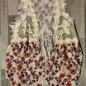 Floral Lace Women's summer vest